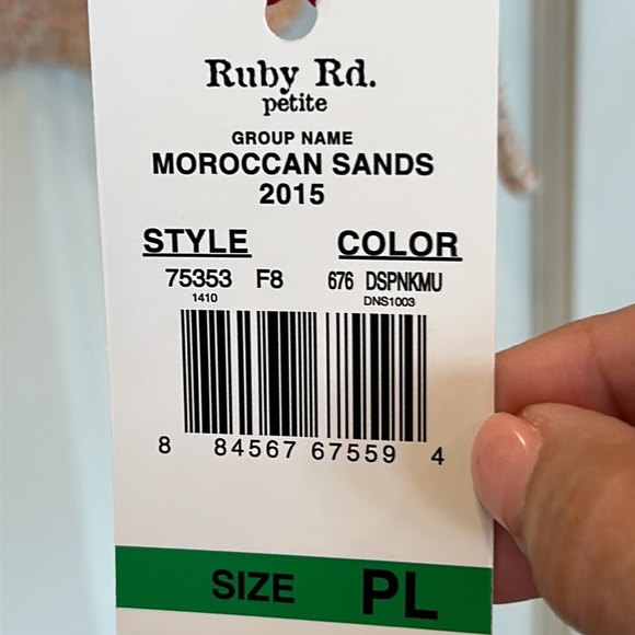 Ruby Rd. “Moroccan Sands” in Peach and Cream and Tan sz.PL NWT - Picture 5 of 11